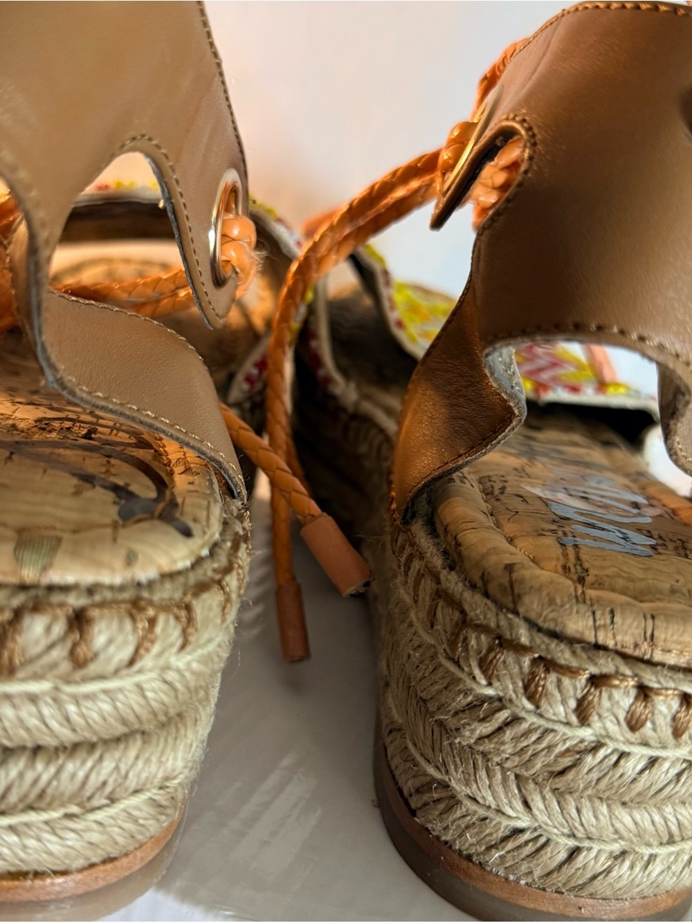 NIB Sam Edelman “Neera” Beaded Platform Boho Espadrille Sandal Size 6 - Picture 10 of 16